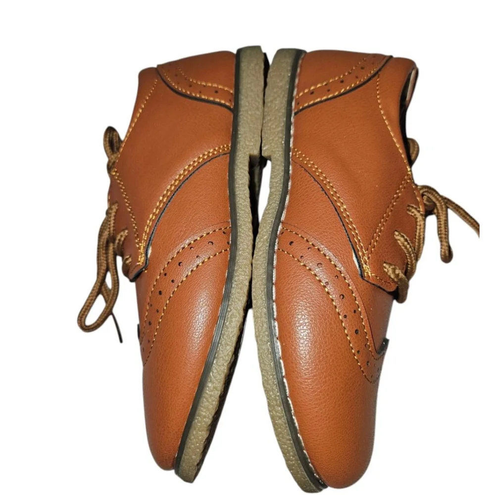 Boy's MECKIOR Brown Dress Shoes Size 30